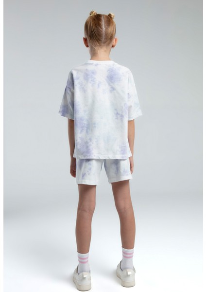 Kız Çocuk Giyim %100 Pamuklu Oversize Desenli T-Shirt & Şort Ikili Takım LL.P01.O2.L01.010 fırsatları