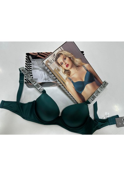 8825 Double Push Up Lıve Love Dream Taşlı Sütyen