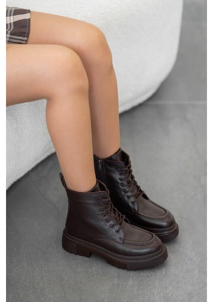 Patrick Kadın Hakiki Deri Postal Kahve