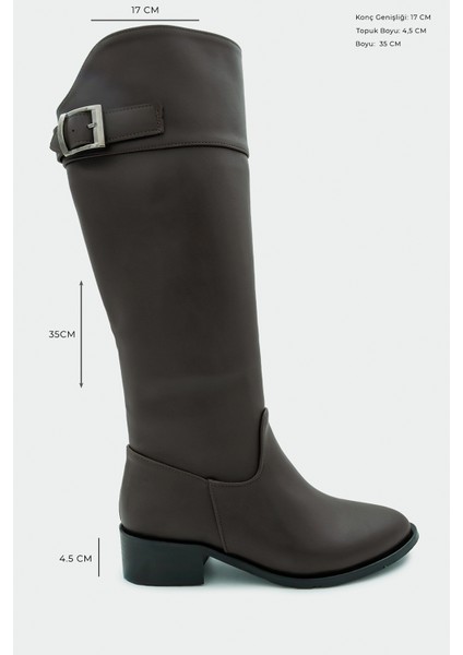 Daniel Acı Kahve Deri Toka Detaylı Çizme fiyatları