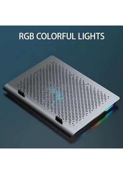 Şok Soğutma Profesyonel Dizüstü Bilgisayar Notebook Soğutucu Laptop Stand Işıklı Oyuncu Laptoplarına Özel Tek Büyük Fanı Ile Hızlı Soğutma 2 USB Giriş S601 modelleri