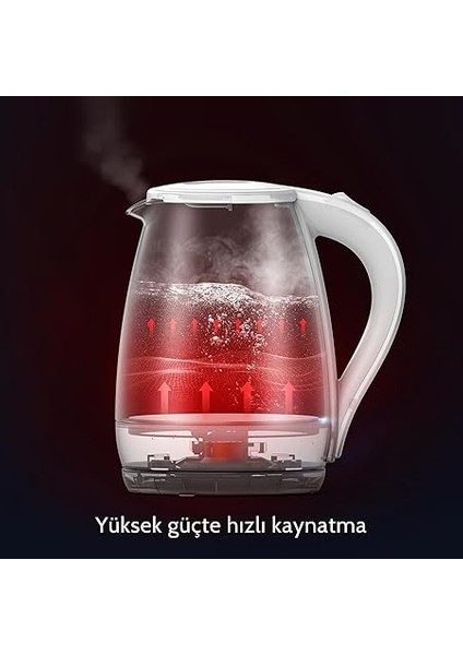 SH30W 1,7lt Mavi Işıklı Cam Kettle & Su Isıtıcı indirimleri