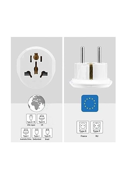 Evrensel Uluslararası Priz Fiş Adaptör Çevirici 16A 250V Seyahat Fişi Dönüştürücü Adaptörü, Ce Sertifikalı, 200'DEN Fazla Ülkede Abd/avustralya/uk modelleri