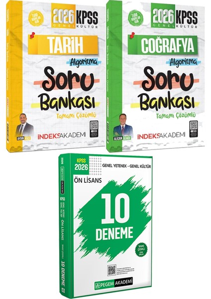 2026 Kpss Tarih Coğrafya Algoritma Soru Bankası - 2026 Kpss Ön Lisans Çözümlü 10 Deneme