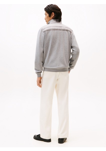 Dik Yaka Gri Erkek Sweatshırt MW0MW37461P91_MIX Medıa Stand Cllr modelleri
