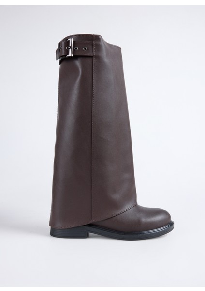 Kahve Kadın Çizme Fallon-Chen