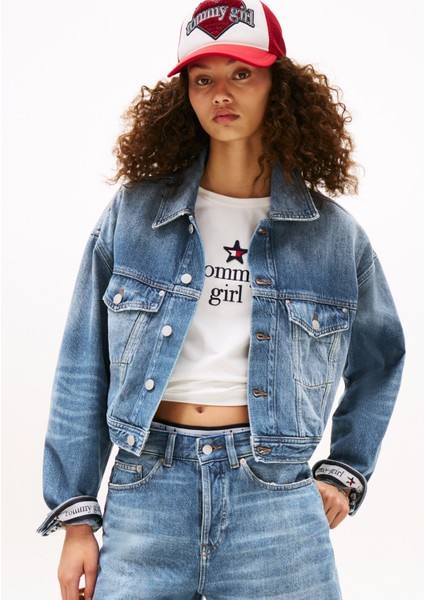 Mavi Kadın Standart Nakışlı Denim Ceket DW0DW214331A4