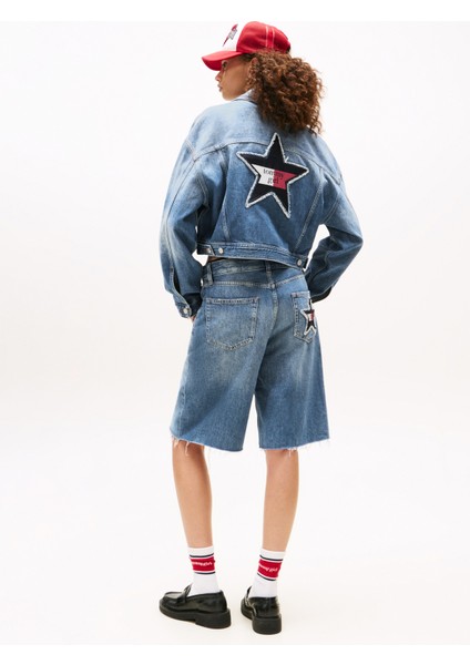 Mavi Kadın Standart Nakışlı Denim Ceket DW0DW214331A4 modelleri