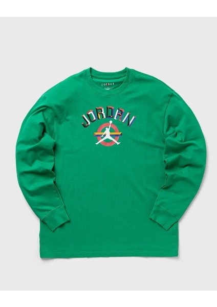 Jordan M J Hl Bbh Longsleeve Crew Green Pamuklu Erkek Uzun Kollu Tişört fiyatları