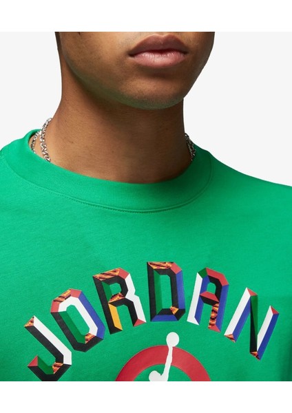 Jordan M J Hl Bbh Longsleeve Crew Green Pamuklu Erkek Uzun Kollu Tişört modelleri