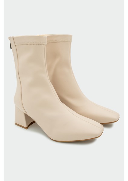 Dixi Ekru Deri Küt Burun Streç Bot fiyatları