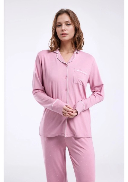 Kadın Giyim Viskon Kutulu & Lisanslı Gömlek Pijama Takımı L1.PC.8986.001 fiyatları