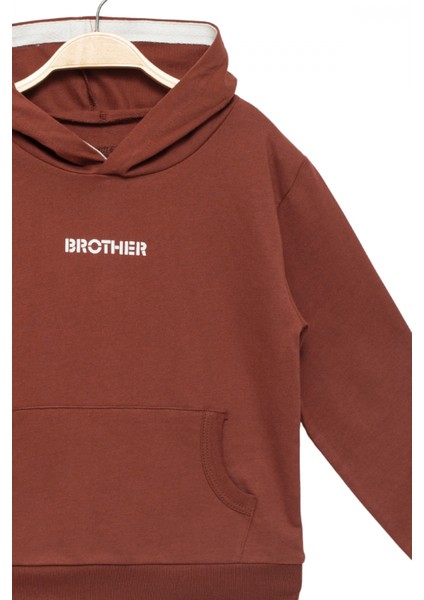 Erkek Çocuk %100 Pamuk Uzun Kollu Kapüşonlu Baskılı Sweatshirt - Çocuk Giyim modelleri