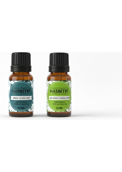 Çay Ağacı & Ardıç Uçucu Yağı Seti 2×10 ml – Saf ve Doğal
