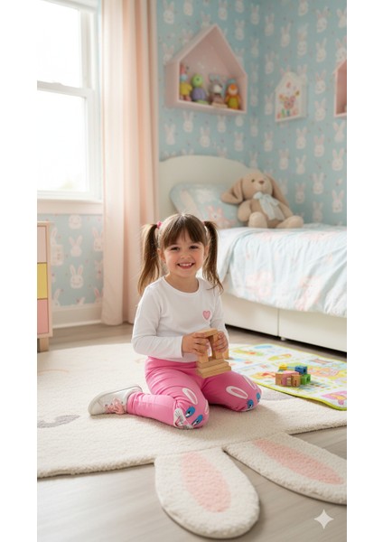 Ideal Sepet Tavşan Nakışlı %100 Pamuk Kız Çocuk Tayt indirimleri