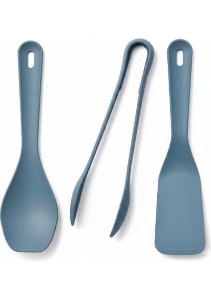 Uppfylld Koyu Gri-Mavi Mutfak Gereçleri Seti