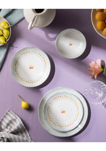 Carmen 6 Kişilik 24 Parça Yemek Takımı - Mavi