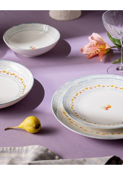 Carmen 6 Kişilik 24 Parça Yemek Takımı - Mavi modelleri