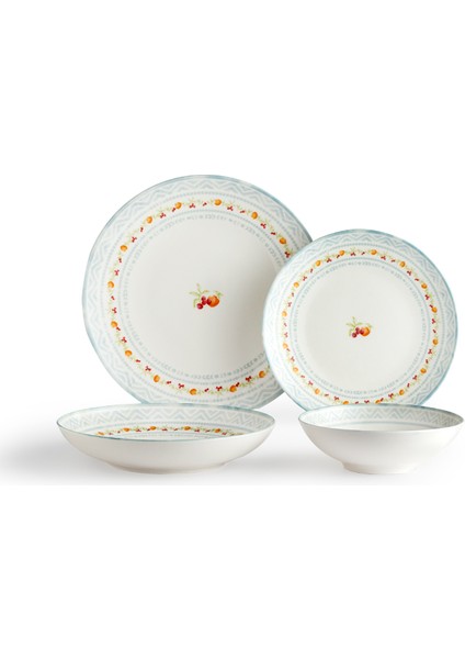 Carmen 6 Kişilik 24 Parça Yemek Takımı - Mavi