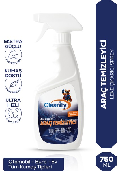 Araç Temizleyici - Car Cleaner 750 ml | Derinlemesine Temizlik ve Uzun Süreli Ferahlık