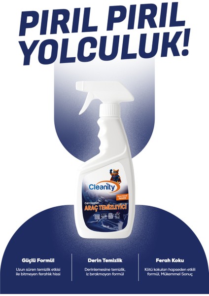 Araç Temizleyici - Car Cleaner 750 ml | Derinlemesine Temizlik ve Uzun Süreli Ferahlık modelleri