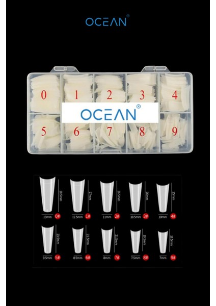 Yarım Ay Tips , Protez Tırnak Kemik Rengi Özel Kutulu 500'LÜ Tips