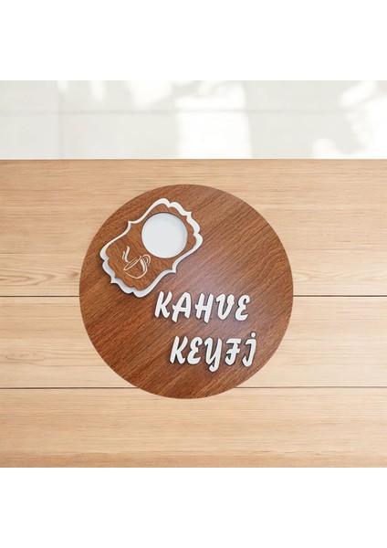 Ahşap 'kahve Keyfi' Sunum Tepsisi