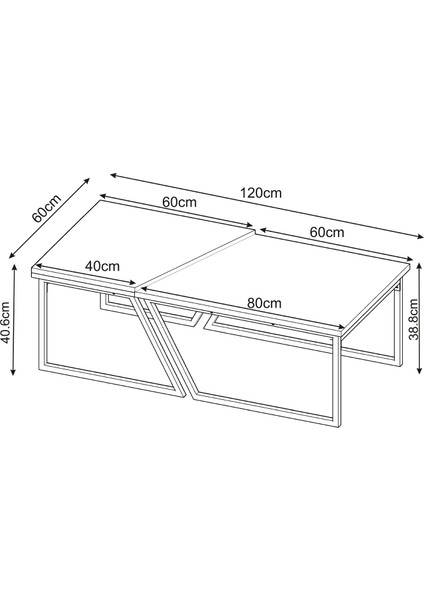 Verona Ikili Orta Sehpa – Modern Tasarım Metal Ayaklı Sehpa Seti indirimleri