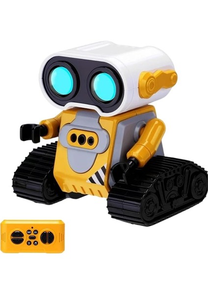 Uzaktan Kumandalı El Sensörlü Akıllı Wall-E Robot Dahili Şarjlı Işıklı Sesli Full Fonksiyonlu El Hareketlerini Algılayabilen Farklı Işık Kombinasyonlu Akıllı Rc Robot (Sarı)