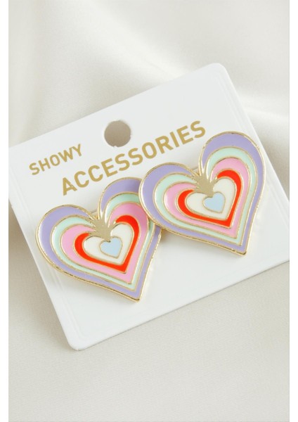 Kalp Yeni Sezon Mineli Küpe