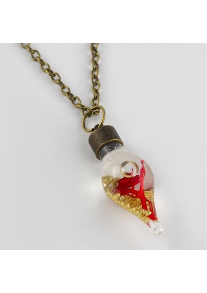 Sulu Çiçek Fanus Canlı Kolye modelleri