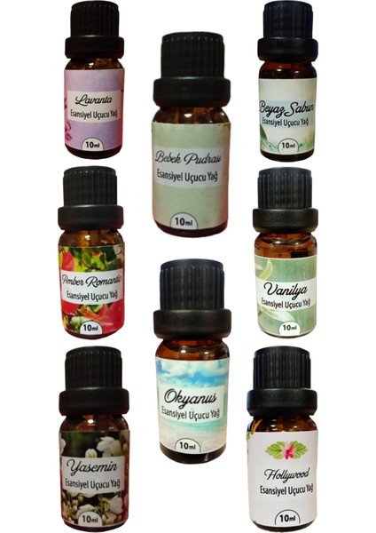 10 Ml-8 Adet- Çamaşır Yün Kurutma Topu Kokusu-Esansiyel Uçucu Yağ