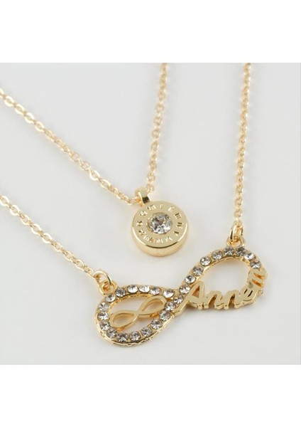 Annem Yazılı Yeni Sezon Ikili Kolye