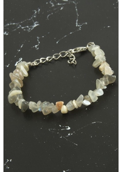 Akik Kırık Doğaltaşlı Bileklik