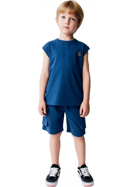 Erkek Çocuk Pamuklu Atlet ve Kargo Şort Takımı Konforlu Günlük Giyim Kaliteli Şık Rahat fırsatları
