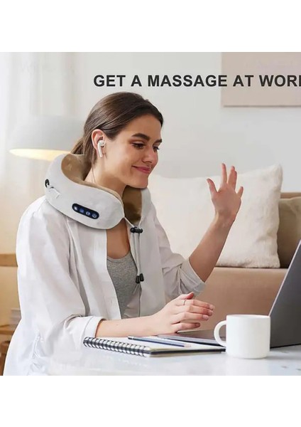 AMG32 Şarjlı Masajlı Boyun Yastığı | Taşınabilir Isıtmalı Usb-C 1800 Mah fiyatları