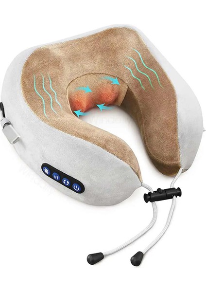 AMG32 Şarjlı Masajlı Boyun Yastığı | Taşınabilir Isıtmalı Usb-C 1800 Mah modelleri