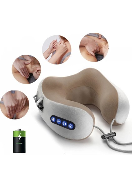 AMG32 Şarjlı Masajlı Boyun Yastığı | Taşınabilir Isıtmalı Usb-C 1800 Mah indirimleri