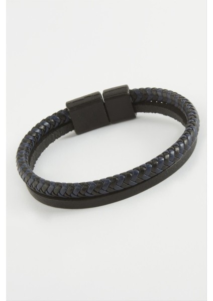 Mıknatıslı Orjinal Deri Bileklik