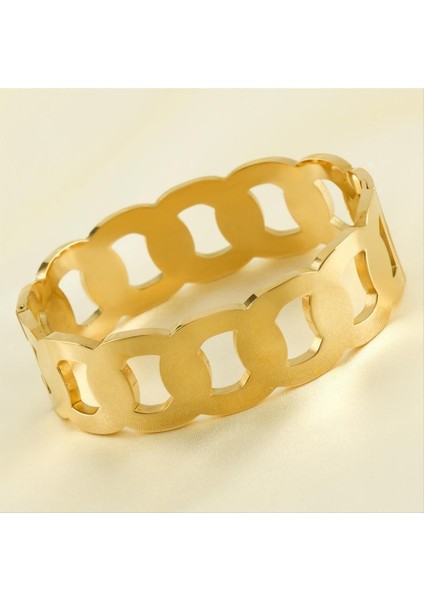 Lüks Çelik Kelepçe Bileklik