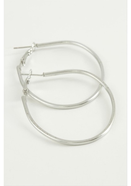 Oval Halka Küpe 4,5 cm