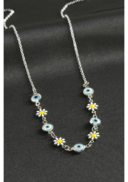 Papatya Nazar Mineli Kolye