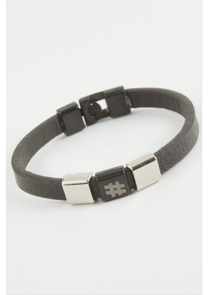 Kare Kaliteli Suni Deri Bileklik