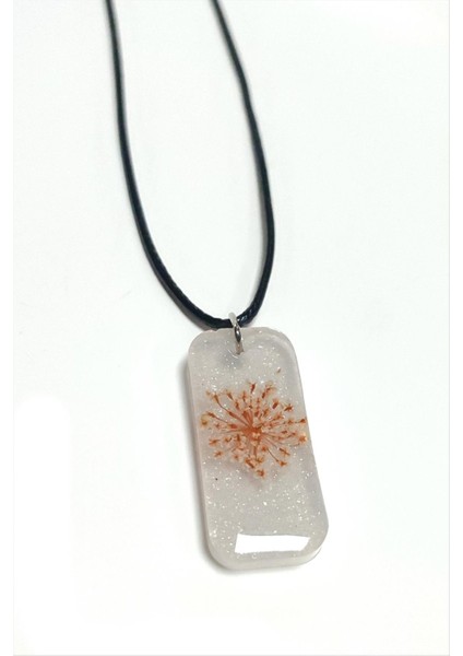 Sultanotu Çiçeği Dikdörtgen Epoksi Kolye fiyatları