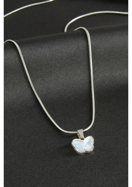 Kelebek Çelik Kolye