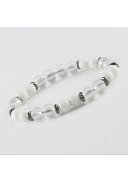 Sedef-Buzlu Kuars Doğaltaş Bileklik