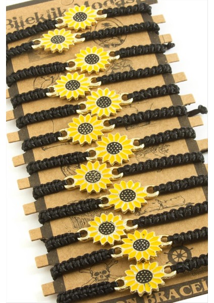 Papatya Makrome Örgülü Bileklik