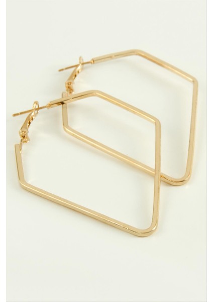 Dörtgen Halka Küpe 7 cm