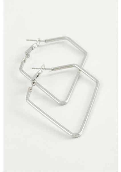 Dörtgen Halka Küpe 4,5 cm