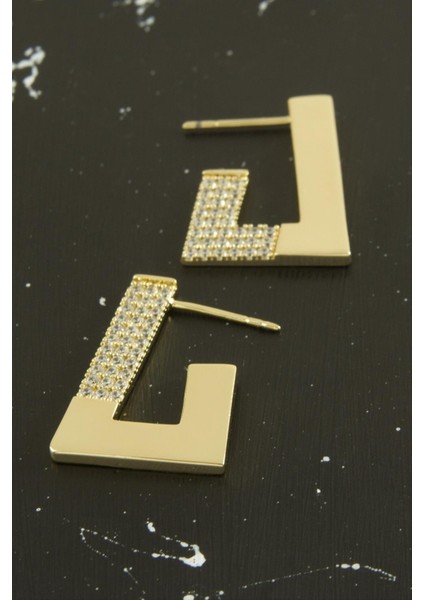 Xuping Zirkon Taşlı Lüks Çelik Küpe